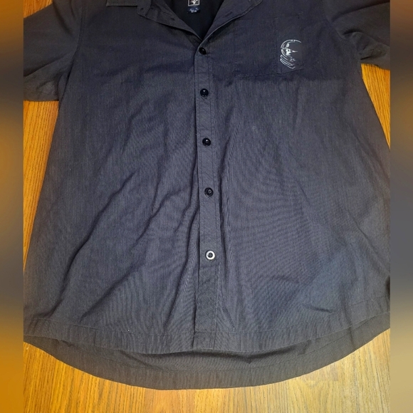 Men's Metal Mulisha Black Button-Down Shirt Size L – Edgy Streetwear Style A68 - Picture 4 of 5